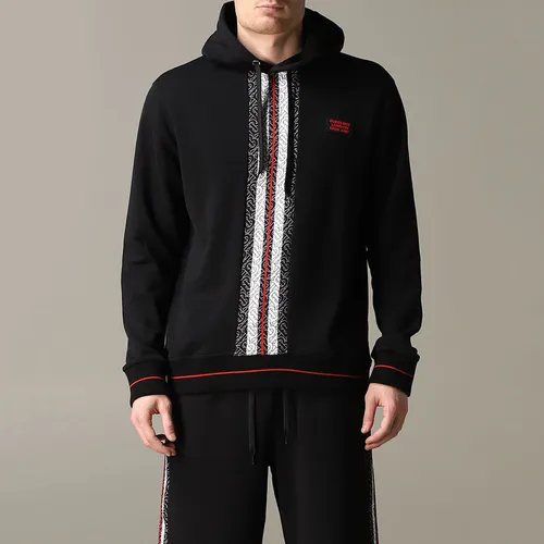Burberry Nam Áo khoác - Áo Khoác Burberry Hoodie With All-Over Tb Band Màu Đen Size XXS - Vua Hàng Hiệu