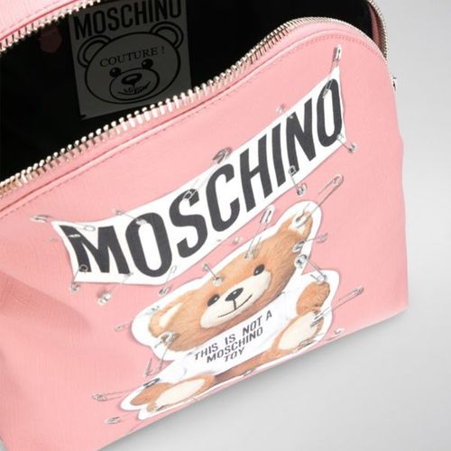 Balo Moschino Medium Teddy Logo Backpack A763382101147 Pink Màu Hồng-4