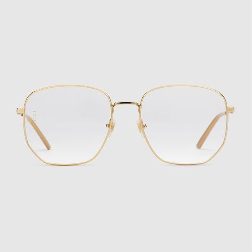 Kính Mắt Cận Gucci Rectangular-Frame Metal Glasses-1
