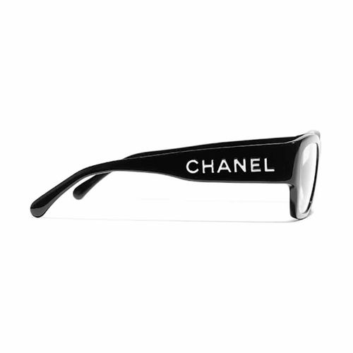 Kính Mắt Cận Chanel Rectangle Eyeglasses 3387 C501 Màu Đen-2