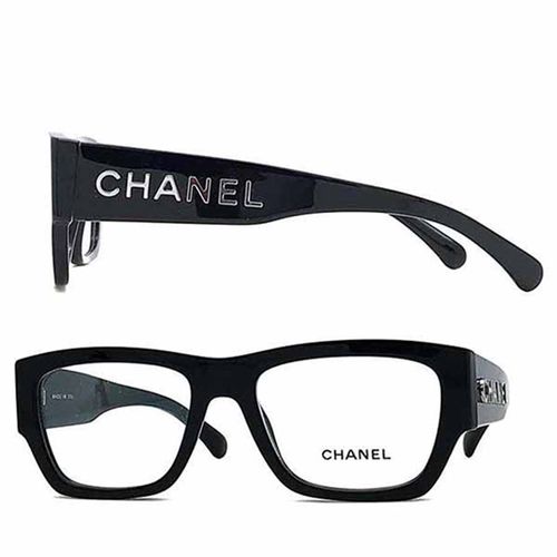Kính Mắt Cận Chanel Rectangle Eyeglasses 3387 C501 Màu Đen-3