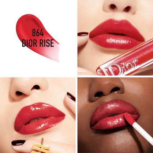 Son Dưỡng Bóng Dior Addict Stellar Lip Gloss 864 Dior Rise - Bright Red Màu Đỏ Tươi-2