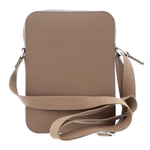 Túi Lacoste Men's Chantaco Soft Leather Vertical Zip Bag Màu Nâu-3