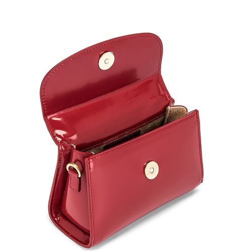 Túi Xách By Far Mini Semi Patent Leather Top Handle Bag Màu Đỏ-6