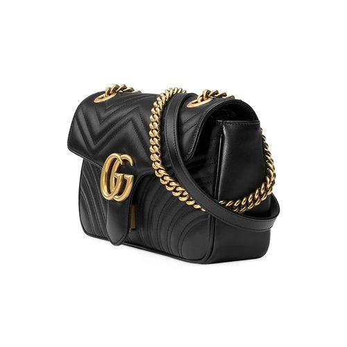 Túi Xách Gucci GG Marmont Small Matelassé Leather Shoulder Bag Màu Đen-4