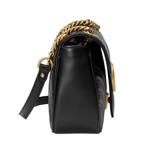 Túi Xách Gucci GG Marmont Small Matelassé Leather Shoulder Bag Màu Đen-5