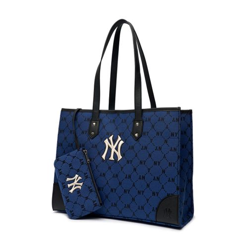 Túi Xách MLB Monogram Diamond Jacquard Shopper Bag New York Yankees 3AORL021N-50BLD Màu Xanh Blue-2