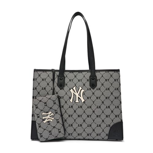 Túi Xách MLB Monogram Diamond Jacquard Shopper Bag New York Yankees 3AORL021N-50GRS Màu Xám