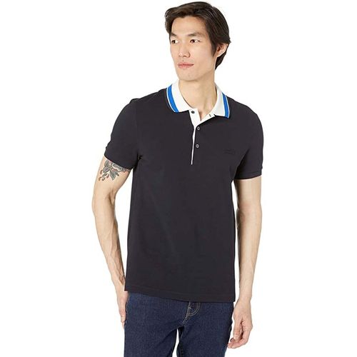Áo Polo Lacoste Men's Short Sleeve Slim Fit Semi Fancy Collar Polo Shirt Màu Xanh Navy-1