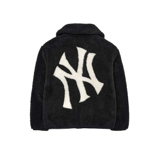 Áo Khoác Lông MLB Basic Stand Neck Mega Logo Soft Dumble Fleece Jumper New York Yankees 3AJPF3016-50BKS Size XS-2