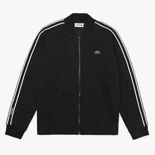 Áo Khoác Lacoste Lifestyle Logo Tape Zip Jacket Black Màu Đen Size M