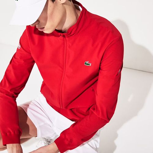Áo Khoác Lacoste Men's Sport X Novak Djokovic Textured Zip Jacket Màu Đỏ Size 52-2