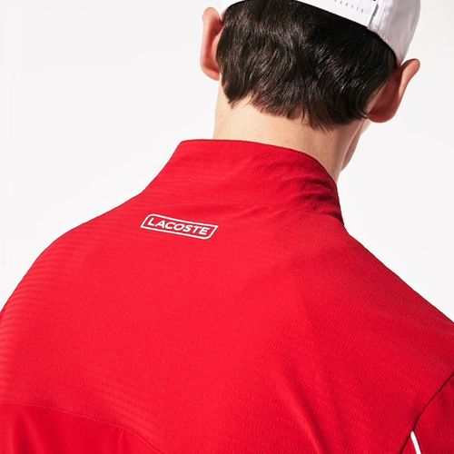 Áo Khoác Lacoste Men's Sport X Novak Djokovic Textured Zip Jacket Màu Đỏ Size 52-5