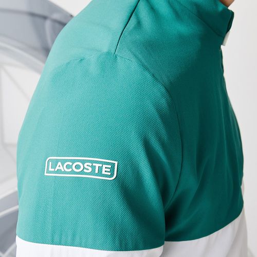 Áo Khoác Men’s Lacoste Sport X Novak Djokovic Colourblock Zip Jacket Màu Trắng Xanh Size 48-3