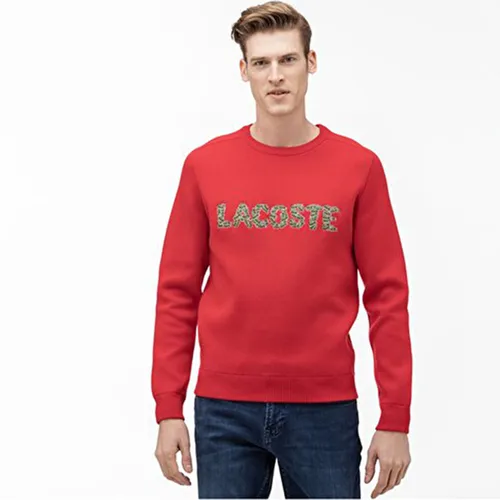 Áo Len Lacoste Erkek Croco Magic Desenli Triko Màu Đỏ Size S