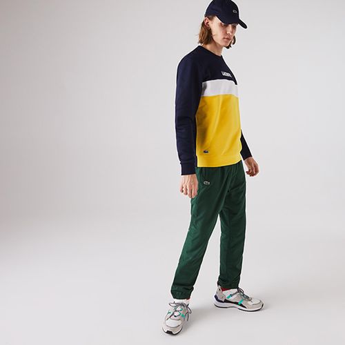 Áo Nỉ Lacoste Men's Sport Crew Neck Colorblock Fleece Sweatshirt Phối Màu Navy/Trắng/Vàng Size M-5