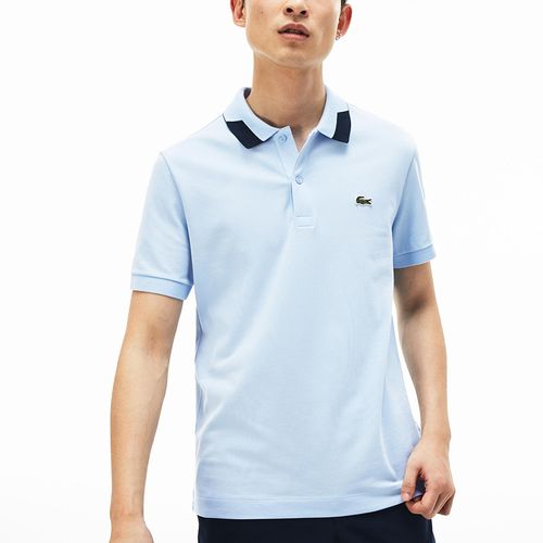 Áo Phông Lacoste Men's Short-Sleeve Regular Fit Unicolor Stretch Pima Màu Xanh Blue Size S-3