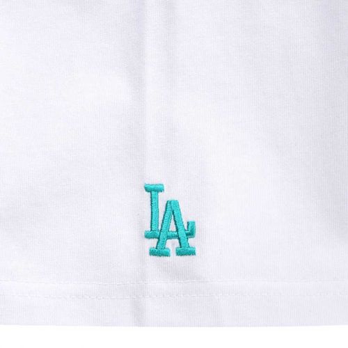 Áo Phông MLB Play Back Pixel Logo Overfit Short Sleeve T-shirt LA Dodgers Màu Trắng Size M-5