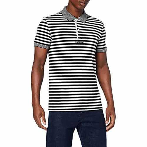Áo Polo Lacoste Men's Shirt Màu Đen Trắng Size XS