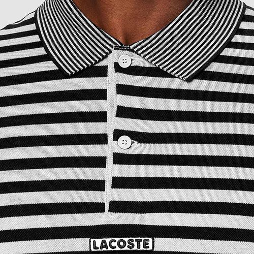 Áo Polo Lacoste Men's Shirt Màu Đen Trắng Size S-3
