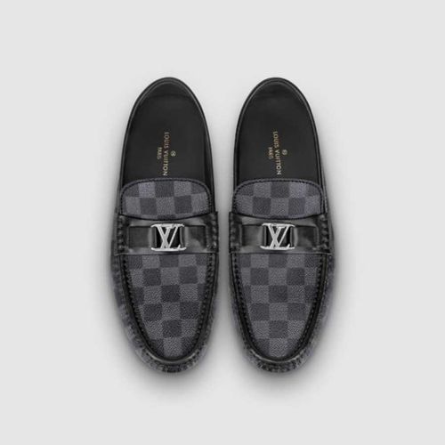 Giày Lười Nam Louis Vuitton LV Hockenheim Mocassin 1A4OIR Màu Đen Size 42-3