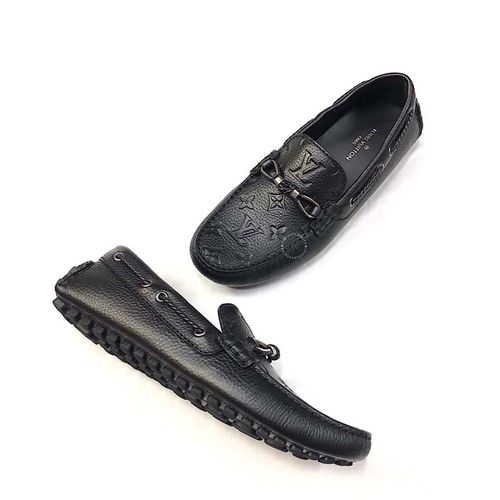 Giày Lười Nam Louis Vuitton LV Raspail Calfskin Black Moccasin Màu Đen Size 41.5-1