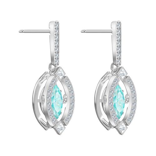 Khuyên Tai Swarovski Sparkling Dance Clip Earringsgreen, Rhodium Plated-2
