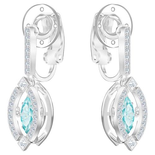 Khuyên Tai Swarovski Sparkling Dance Clip Earringsgreen, Rhodium Plated-4