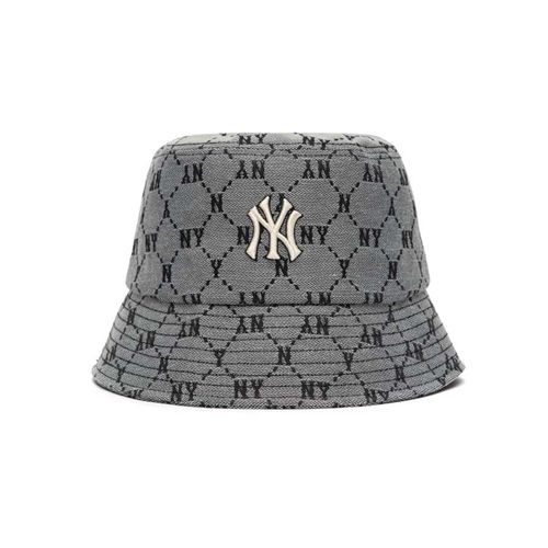 Mũ MLB Monogram Diamond Jacquard Bucket Hat New York Yankees 3AHTM111N-50GRS