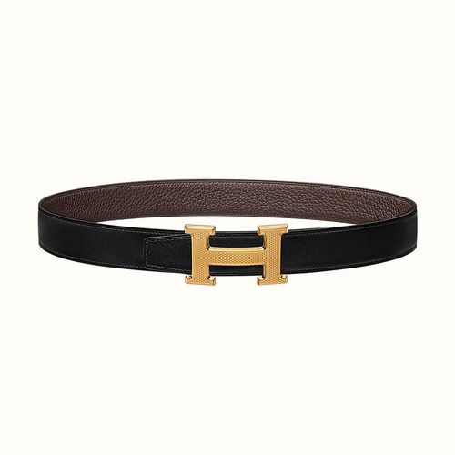 Thắt Lưng Hermès Guillochee Belt Buckle & Reversible Leather Strap 32mm Size 85cm