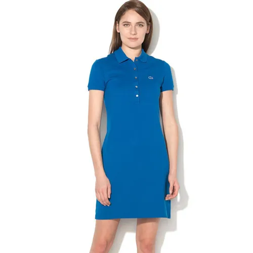 Váy Lacoste Women's Stretch Cotton Mini Piqué Polo Dress Màu Xanh Blue