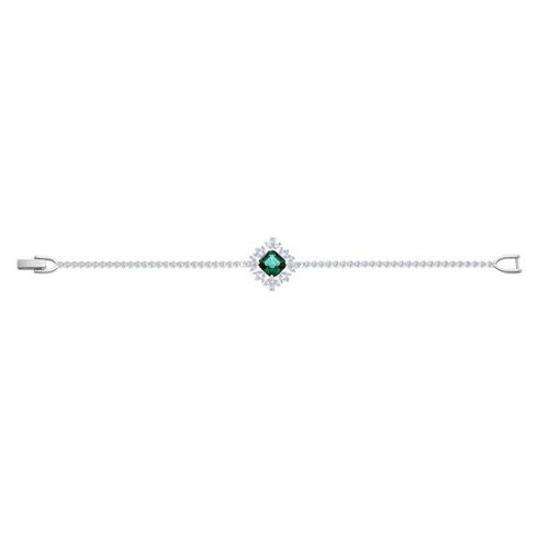 Vòng Tay Swarovski Palace Bracelet, Green, Rhodium Plated-2