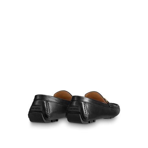 Giày Lười Nam Louis Vuitton LV Monte Carlo Moccasin Màu Đen Size 40-1