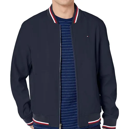 Áo Tommy Hilfiger Men's Lightweight Varsity Rib Knit Bomber Jacket Màu Xanh Navy Size M - Thời trang - Vua Hàng Hiệu