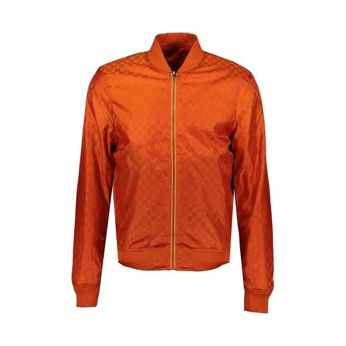 Áo Bomber Gucci Reversible Nylon GG Bomber Jacket Orange Size 44-1