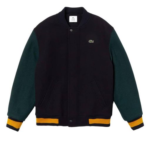 Letterman Yellow and Green Lacoste Two-Tone Varsity Jacket - Jacket Makers