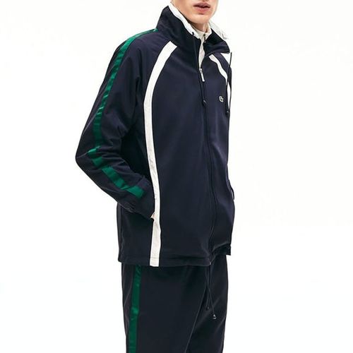 Áo Khoác Lacoste Zippered Heritage Men's Jacket Phối Màu Xanh Trắng Size XS-1