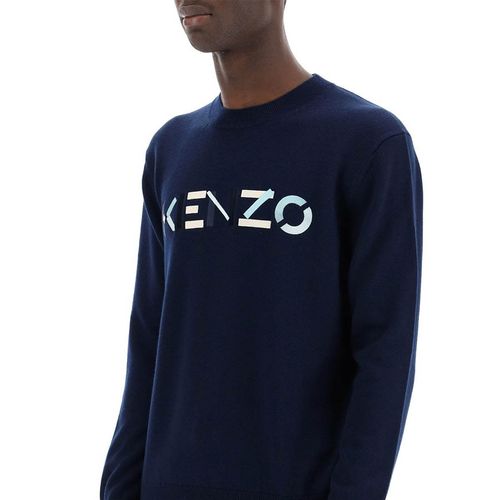 Áo Len Kenzo Sweater With Multicolour Logo Embroidery Size S-2