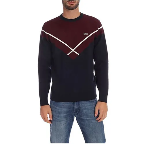 Áo Len Lacoste Men's Cross Knit Sweater Phối Màu Size L