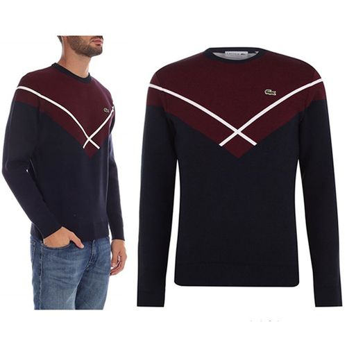 Áo Len Lacoste Men's Cross Knit Sweater Phối Màu Size S-3