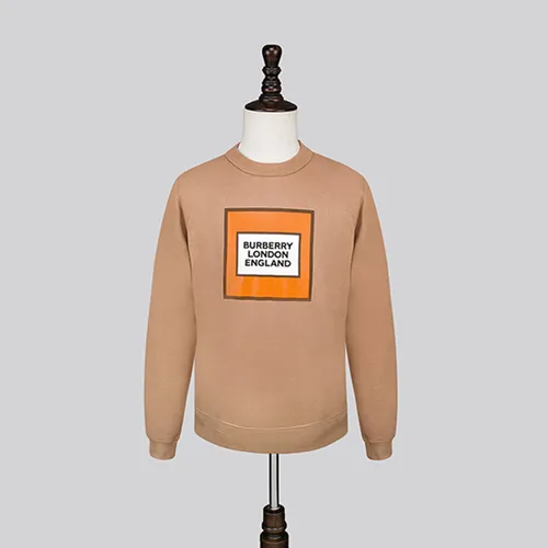 Áo Nỉ Burberry Logo Print Cotton Sweatshirt Màu Nâu Vàng Size L - Thời trang - Vua Hàng Hiệu