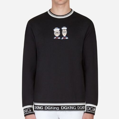 Áo Nỉ Nam Dolce & Gabbana D&G Trainer Sweater Màu Đen Size 48