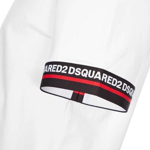 Áo Phông Dsquared2 T-Shirt With Logo Màu Trắng Size L-1