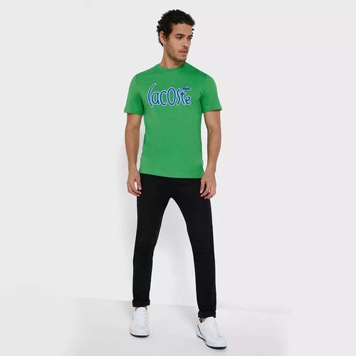 Áo Phông Lacoste Cotton T-Shirt TH0049-QMN Màu Xanh Lá Cây Size M-1