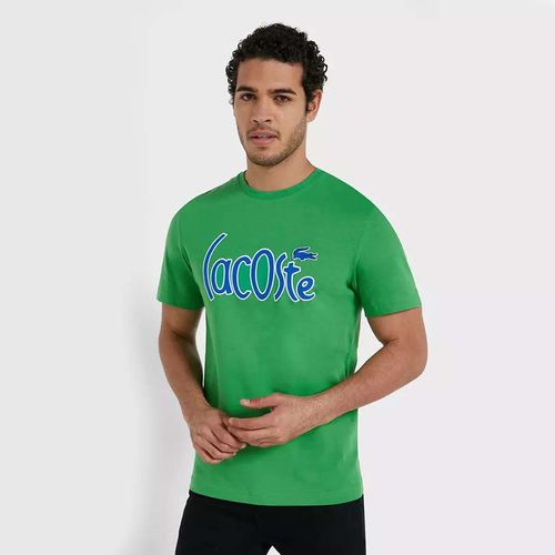 Áo Phông Lacoste Cotton T-Shirt TH0049-QMN Màu Xanh Lá Cây Size M-3