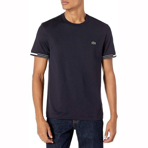 Áo Phông Lacoste Short Sleeve Jersey Cotton T-Shirt Màu Xanh Navy Size M-1
