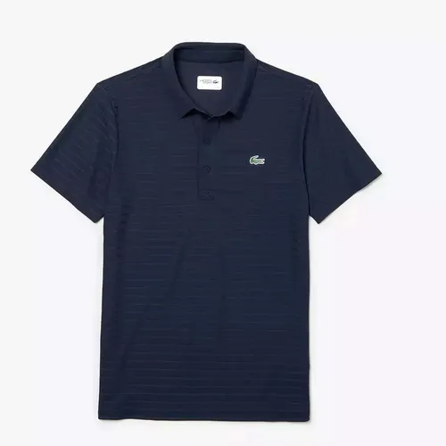 Áo Polo Lacoste Sport Golf Striped Polo Shirt Màu Xanh Navy Size M