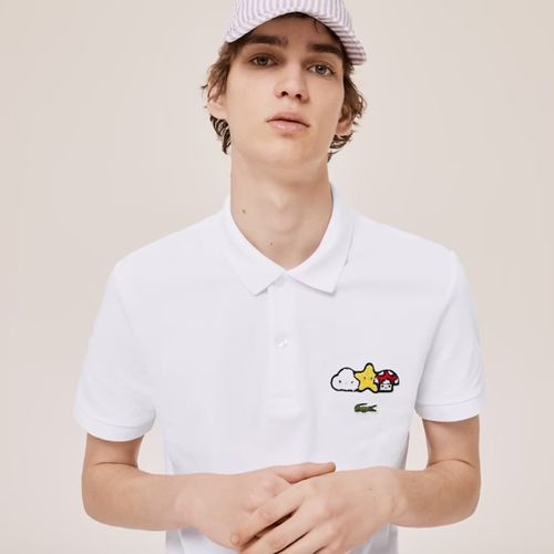 Áo Polo Lacoste Unisex Classic Fit Lacoste X Friends With You Màu Trắng Size XS-5