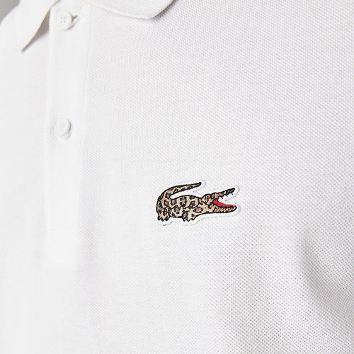 Áo Polo Lacoste x National Geographic Animal Printed Croc Polo Shirt PH6286-F20 Màu Trắng Size S-4
