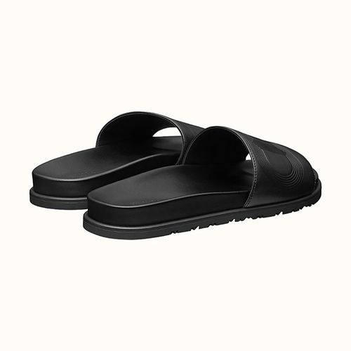 Dép Hermès Biarritz Leather Sandals Màu Đen Size 39-2